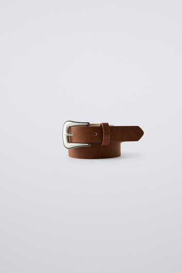 CINTURÓN HEBILLA COWBOY - Marrón de Zara