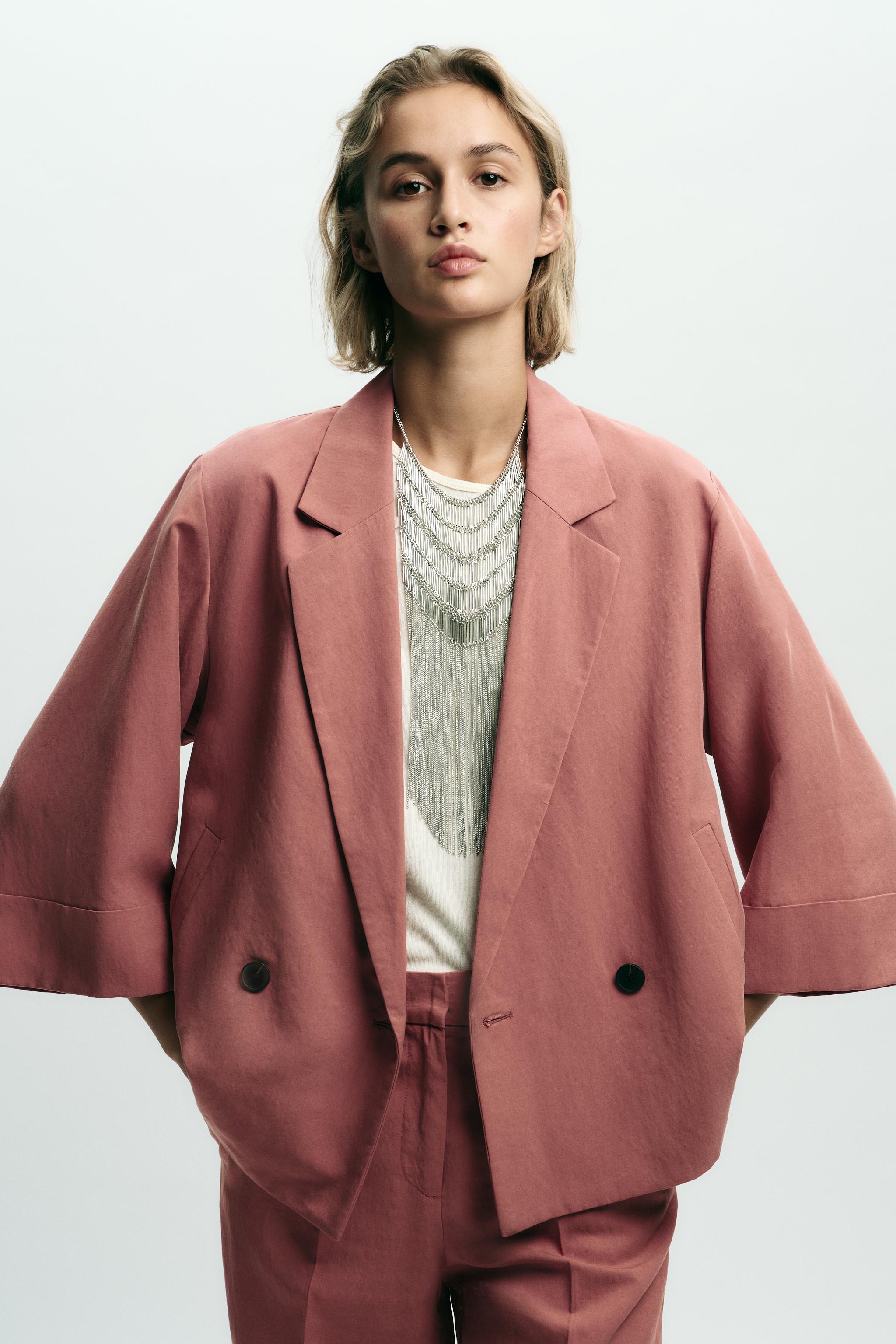 新品未使用 ZARA ダブルブレストブレザー ストレートレッグパンツ セット ダブルブレストブレザー – レディース | ZARA 日本