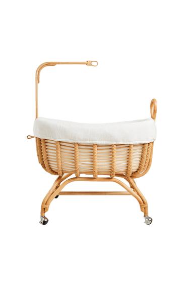 RATTAN MINI COT - mink brown by Zara