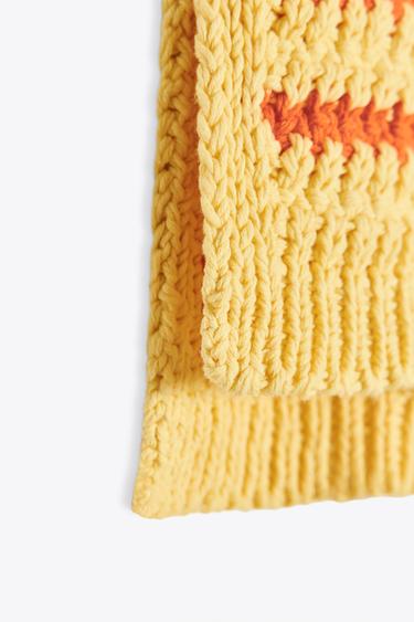 STRIPED KNIT TOP - Yellow by Zara - Image 6