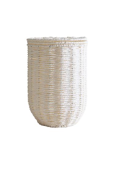BATHROOM BIN WITH REMOVABLE LID - White by Zara