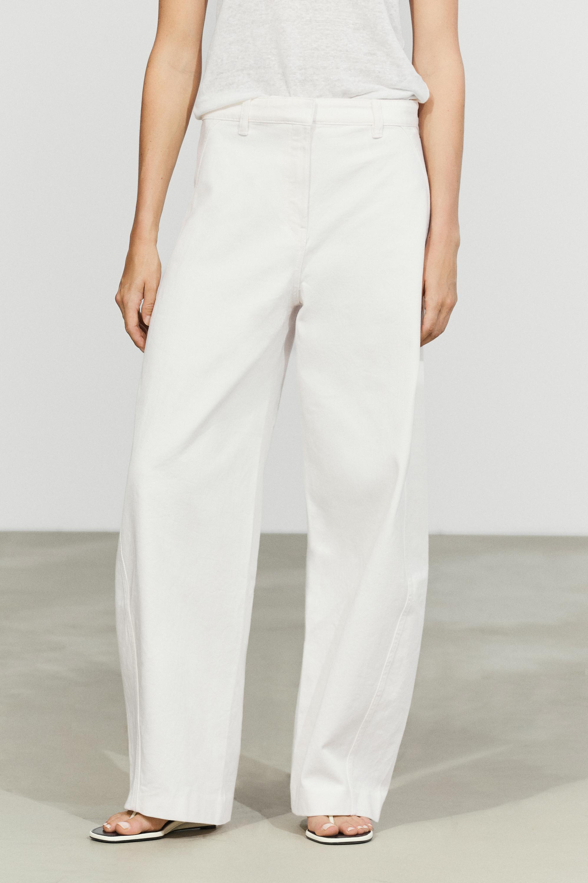 100% cotton barrel-fit pants