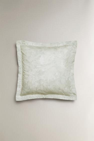 PILLOWCASE WITH FLORAL AND BRANCH PRINT - Light green by Zara - Image 2