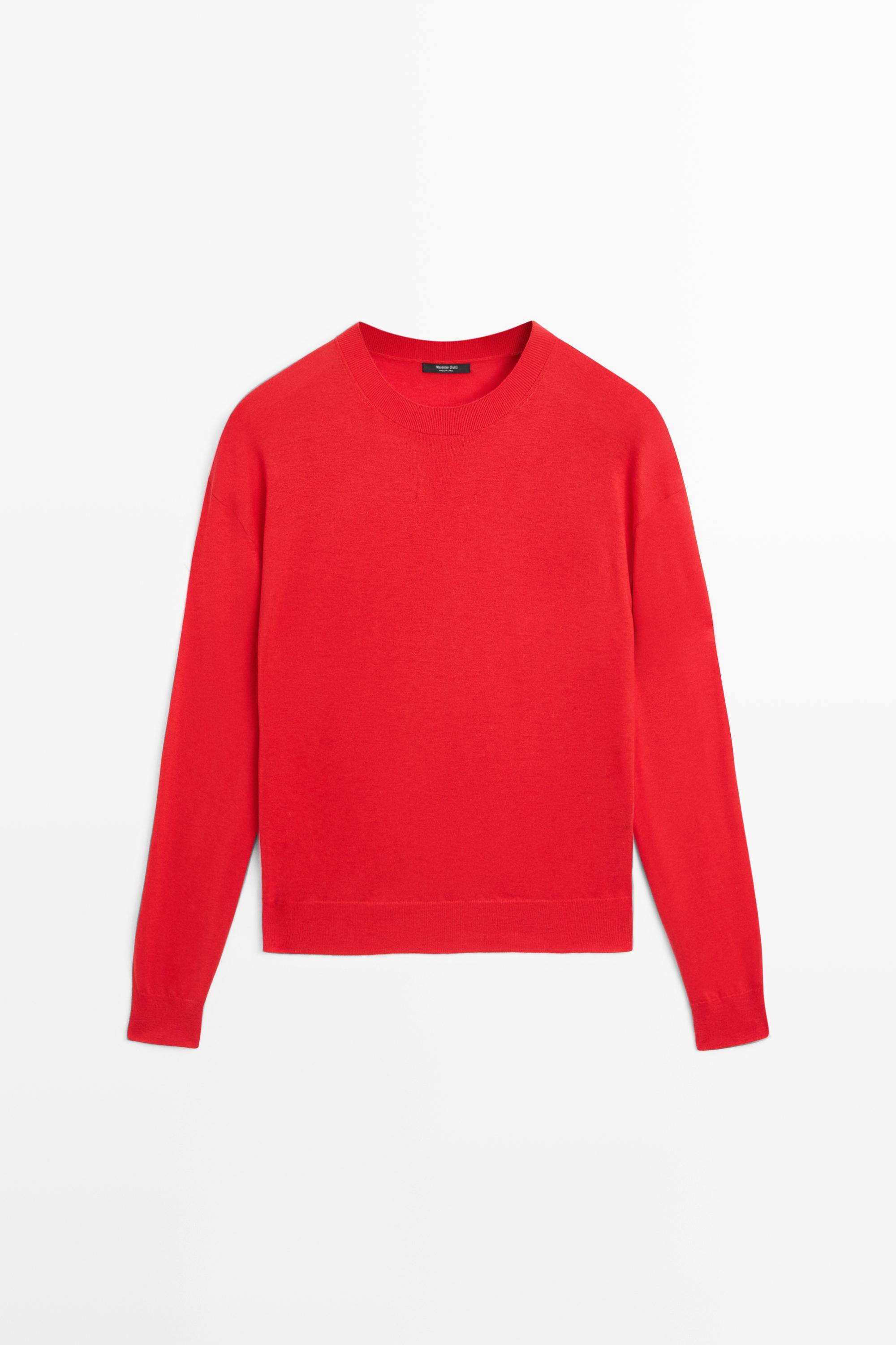 Fine knit round neck sweater - Bluish | ZARA Canada