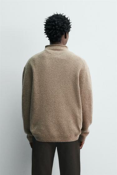 PULL LAINE ET SOIE BOUTONNÉ - Beige de Zara - Image 2