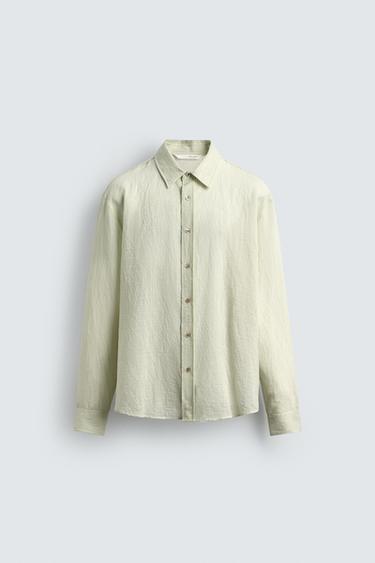 RELAXED FIT ТӨГІЛМЕЛІ ФАКТУРАЛЫ ЖЕЙДЕ - Ашық жасыл Zara компаниясынан