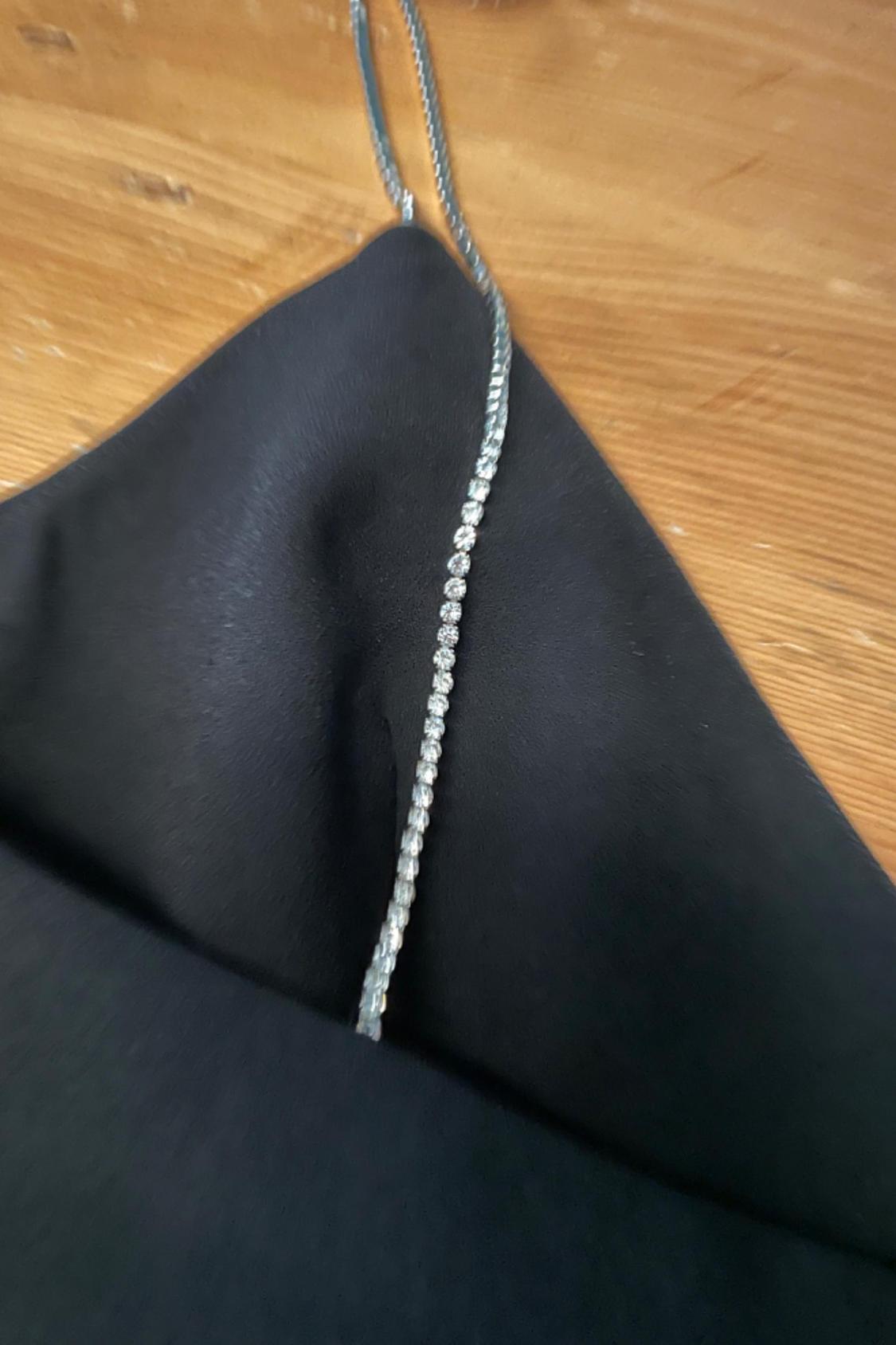 MINI DRESS WITH RHINESTONE STRAPS - Image 3