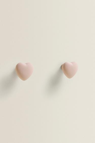 LOT BOUTONS DE PORTE ENFANTS CŒUR (LOT DE 2) - Rose pastel de Zara - Image 1