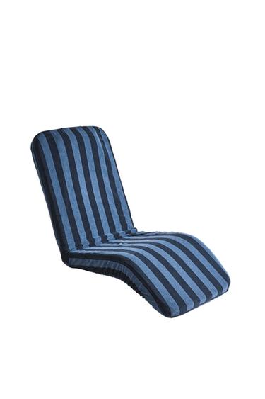 STRIPED LOUNGER COVER - Blues by Zara