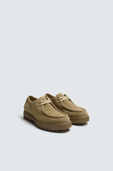 ZAPATO PIEL BORDÓN - Beige de Zara