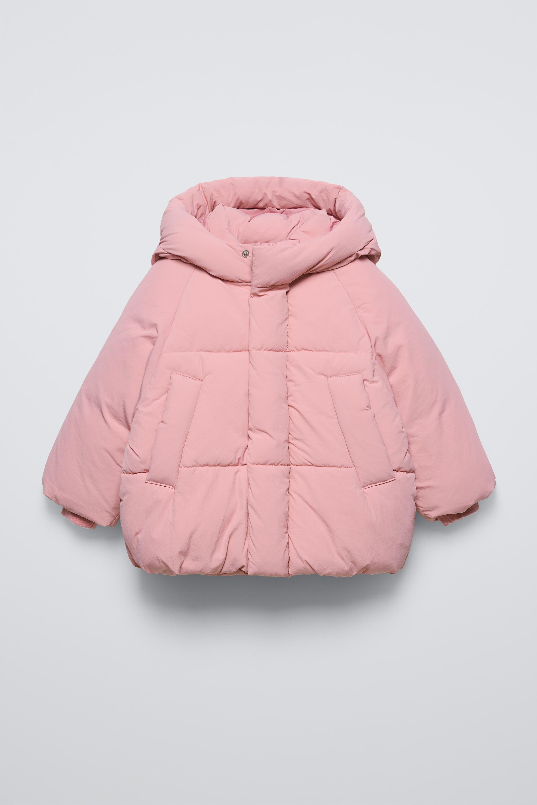 PADDED HOODED JACKET Pink ZARA United Kingdom