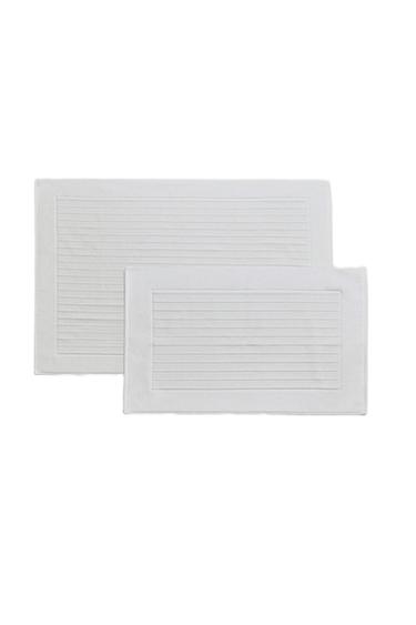 VELOUR BATH MAT WITH STRIPED TEXTURE - White by Zara