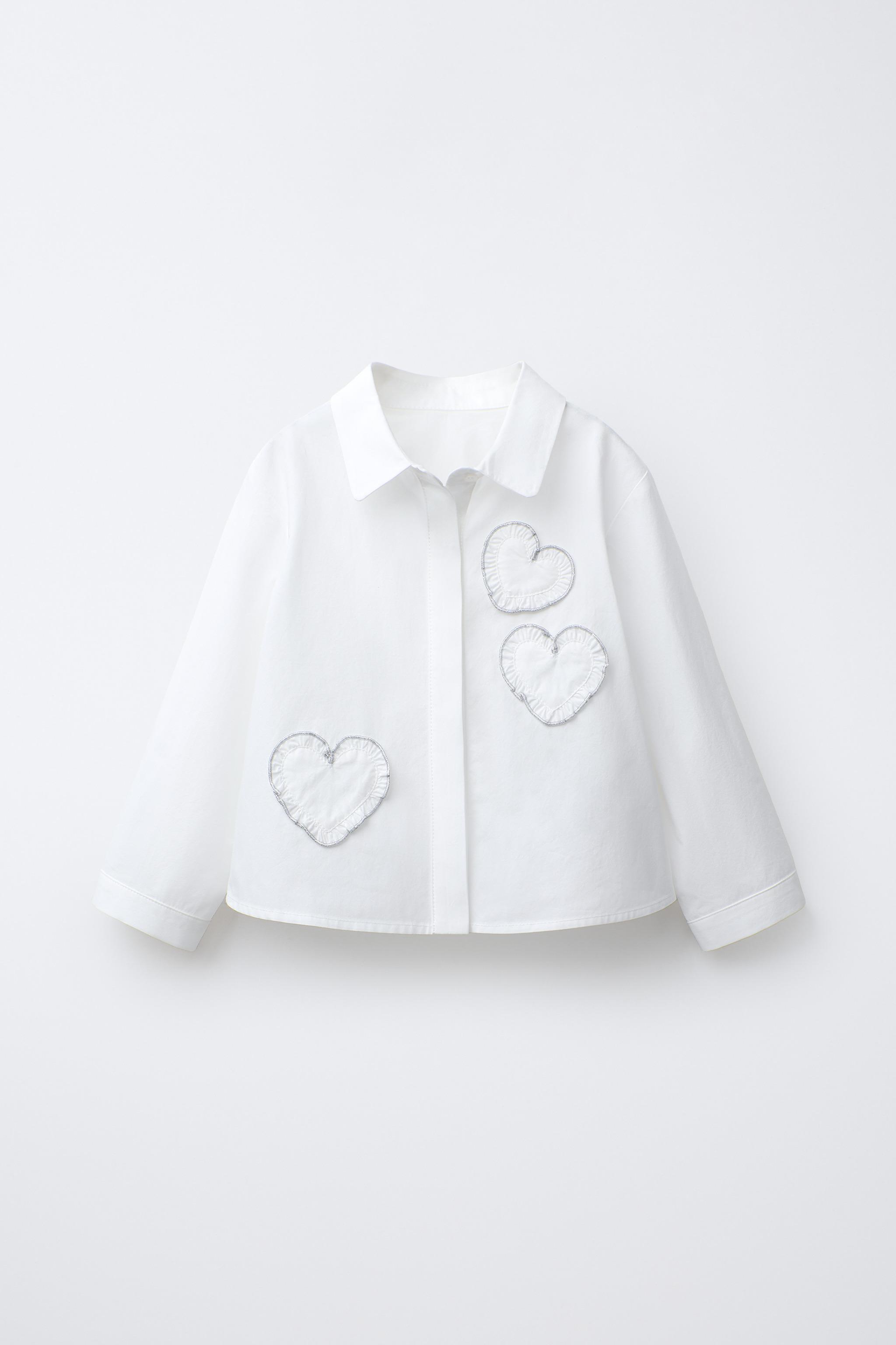 ハート柄シャツ - ホワイト | ZARA Japan / 日本
