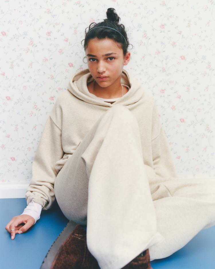 LABEL HOODIE — Sand / Marl