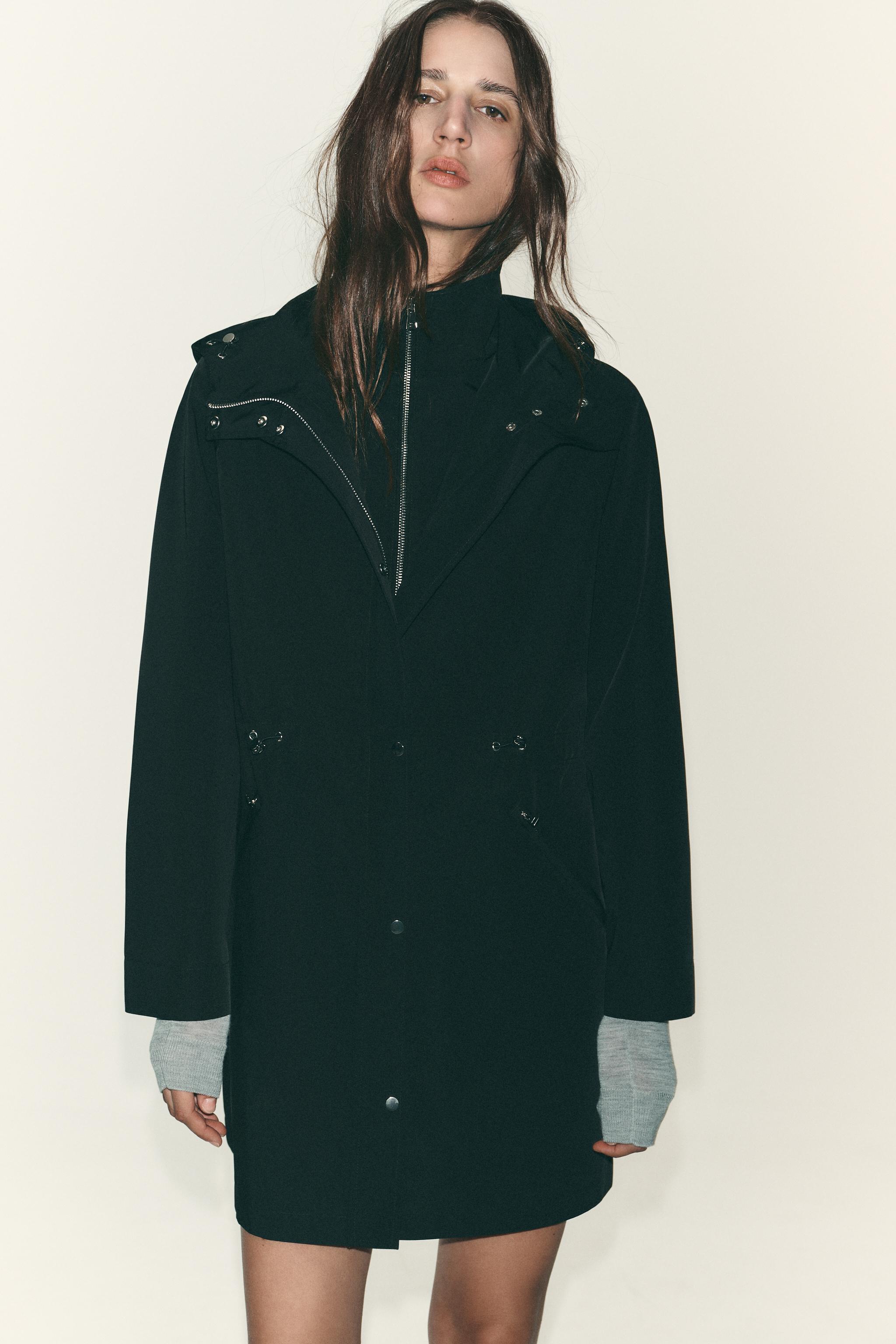 かん⭐︎zara ウールネイビーコート　新品　S〜M ZARA】ウールオーバーサイズコート 2052/201/401 (ZARA/コート