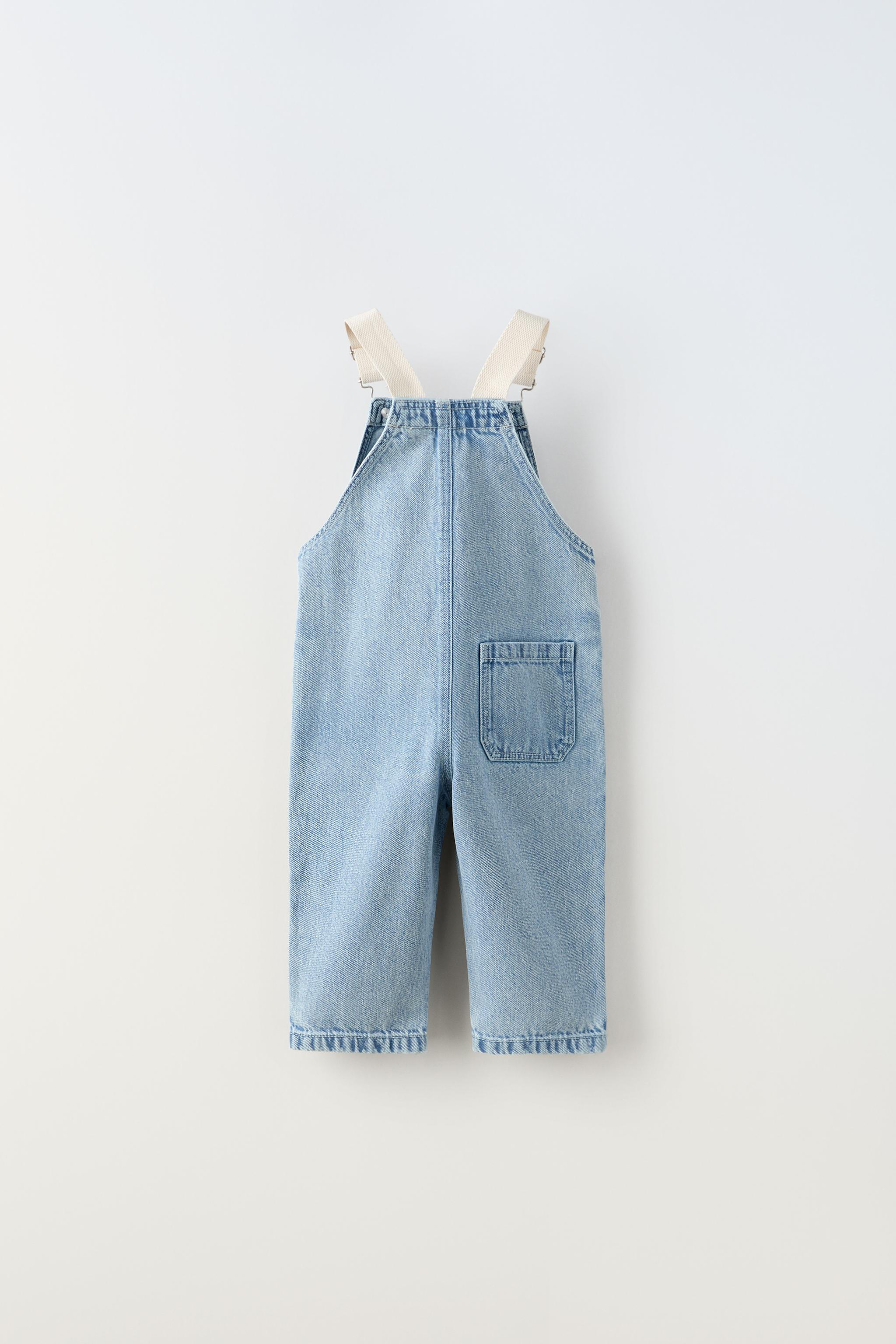 Zara store white dungarees