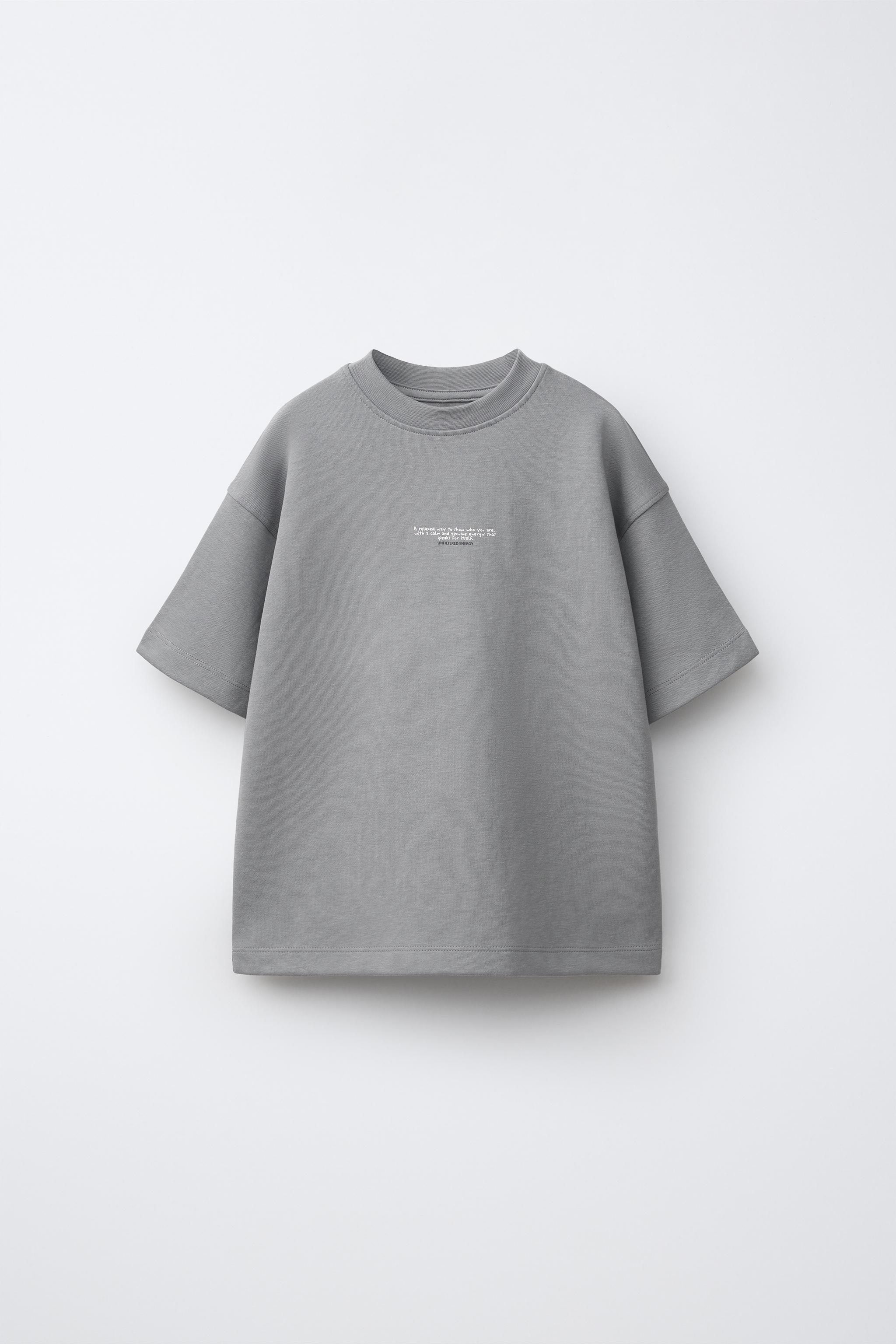 アークザラッドR シルバーノア Tシャツ INTERLOCK T-SHIRT AND BERMUDA SHORTS SET - Grey marl | ZARA Turkey