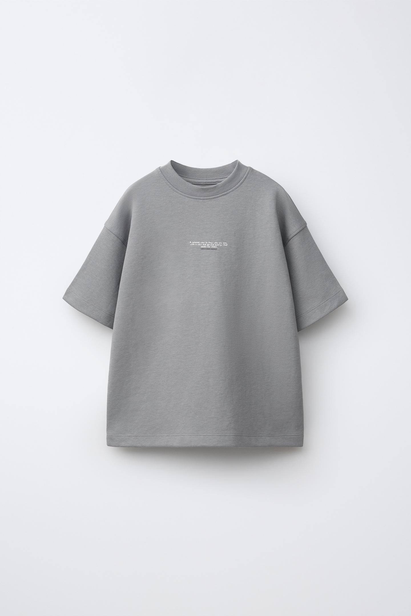 Детские комплекты Zara Interlock T-SHIRT and Bermuda Set, цвет: Серый меланжевый — фото 3