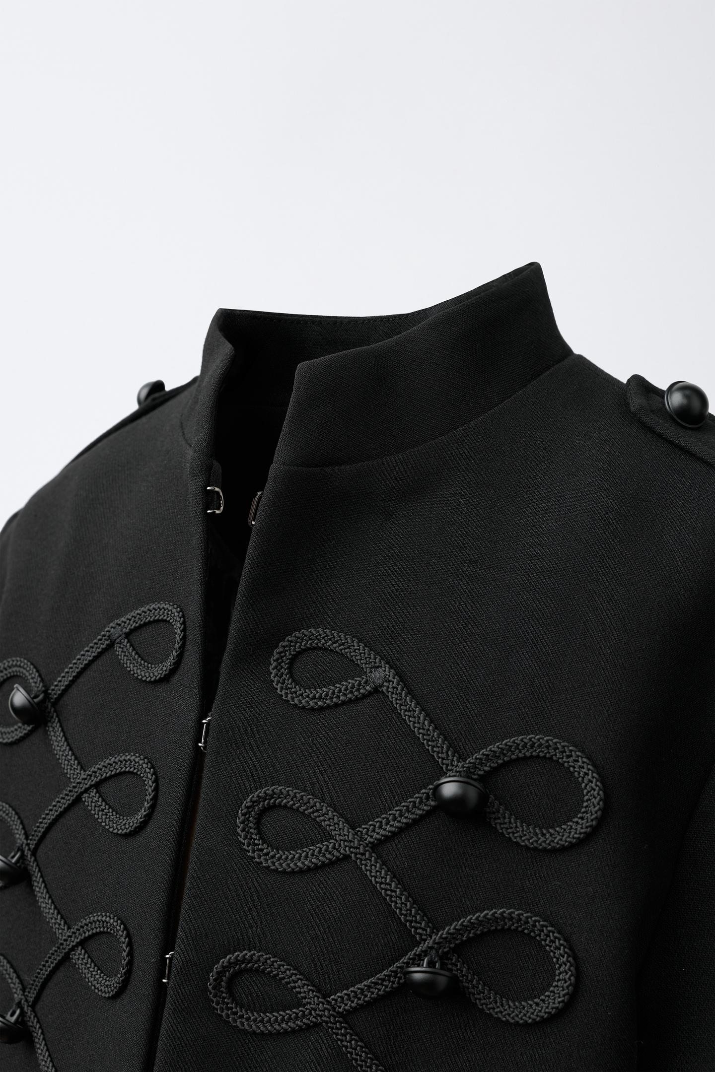 Детская куртка Zara Fitted Button, цвет: Чёрный — фото 4