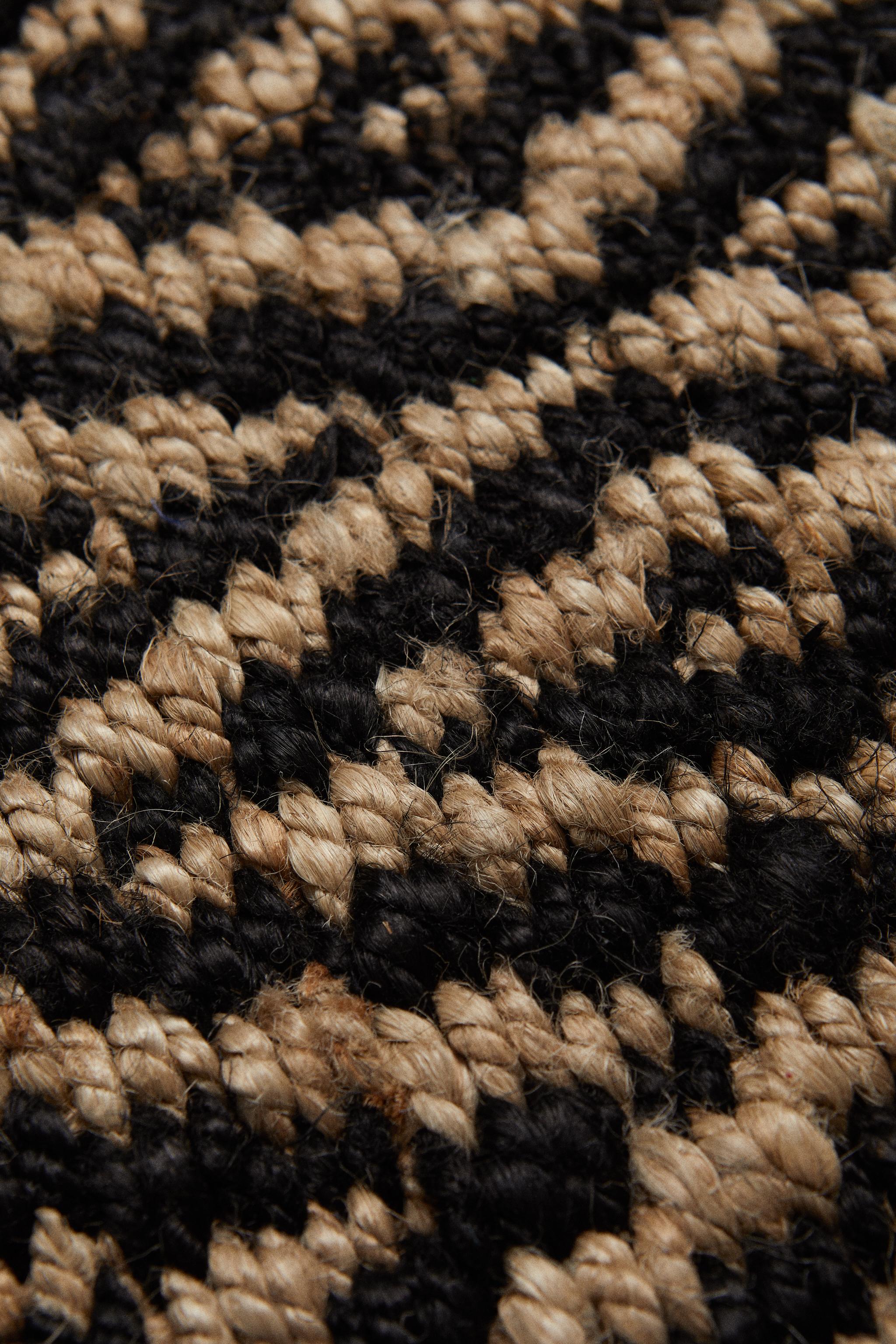 PAILLASSON JUTE RECTANGULAIRE MOTIF GÉOMÉTRIQUE