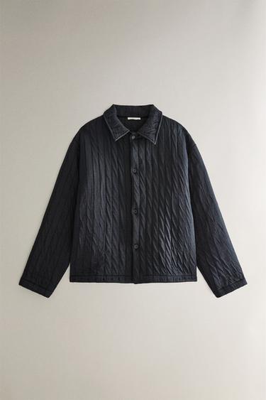 SHORT QUILTED DRESSING GOWN - Blue by Zara - Image 0