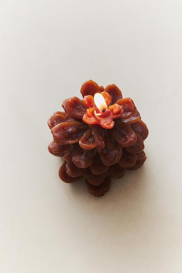 PUMPKIN SPICE PINE CONE SCENTED CANDLE - Pumpkin by Zara