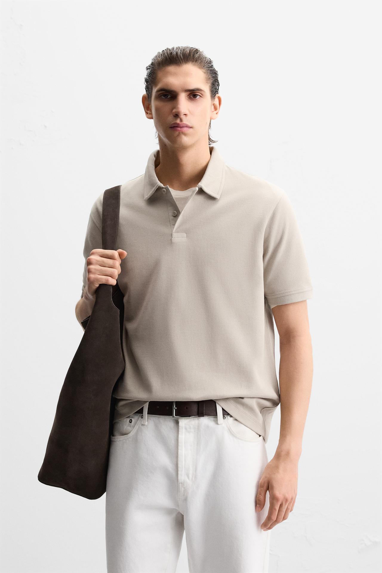 POLO ESTRUCTURA - Tostado claro de Zara