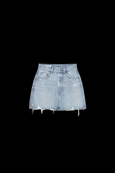 DENIM TRF MINI SKIRT - Light blue by Zara - Image 0