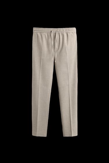 COMFORT JOGGER WAIST TROUSERS - Beige marl by Zara