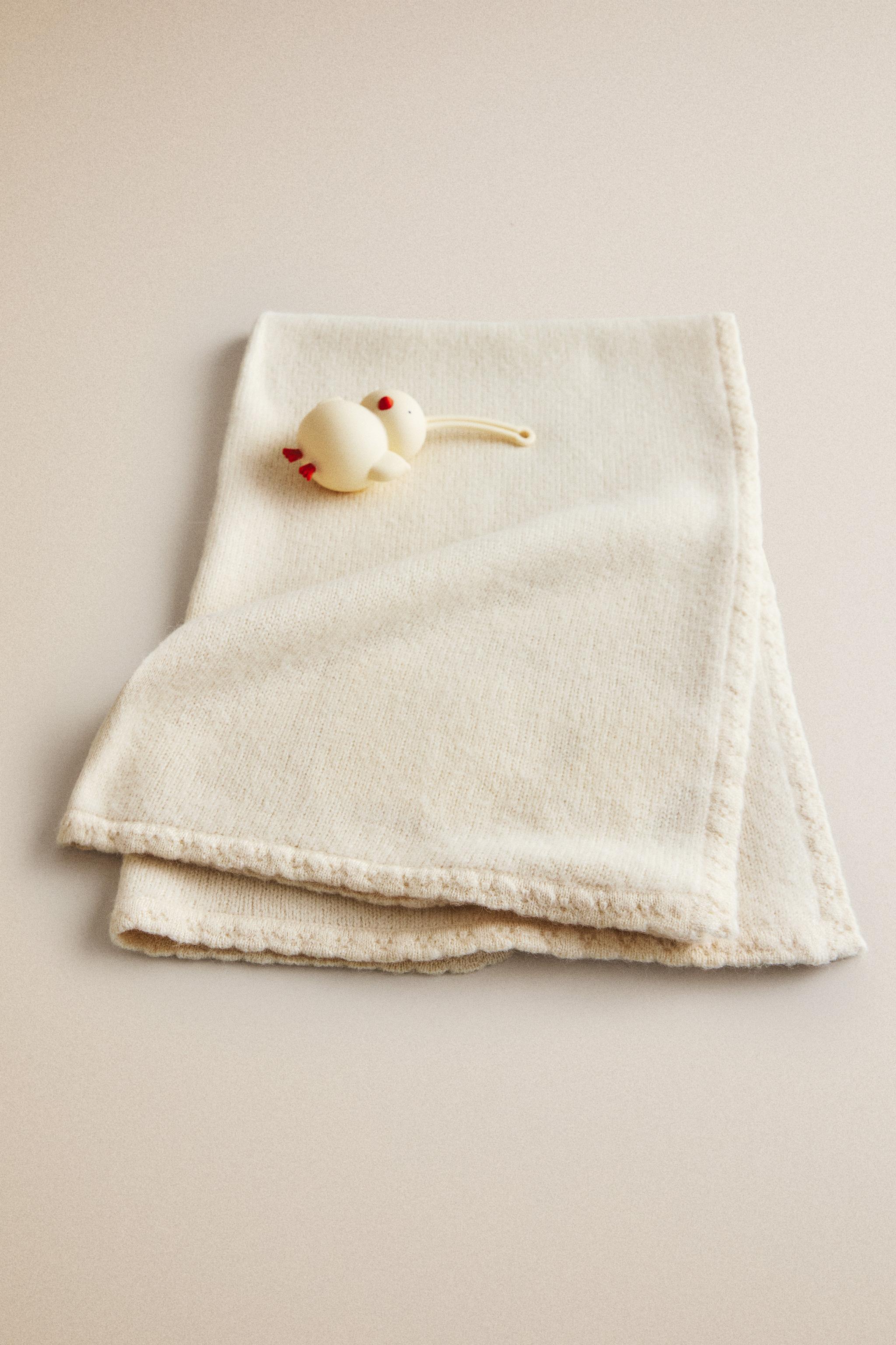 KIDS' ALPACA BLANKET — Ecru