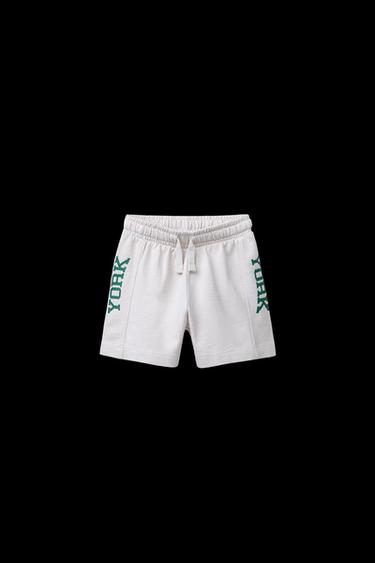 Zara TEXT JOGGING SHORTS - Ice - Image 0