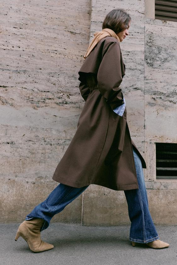 BOTTINES TALONS DAIM - Gris taupe de Zara - Image 2