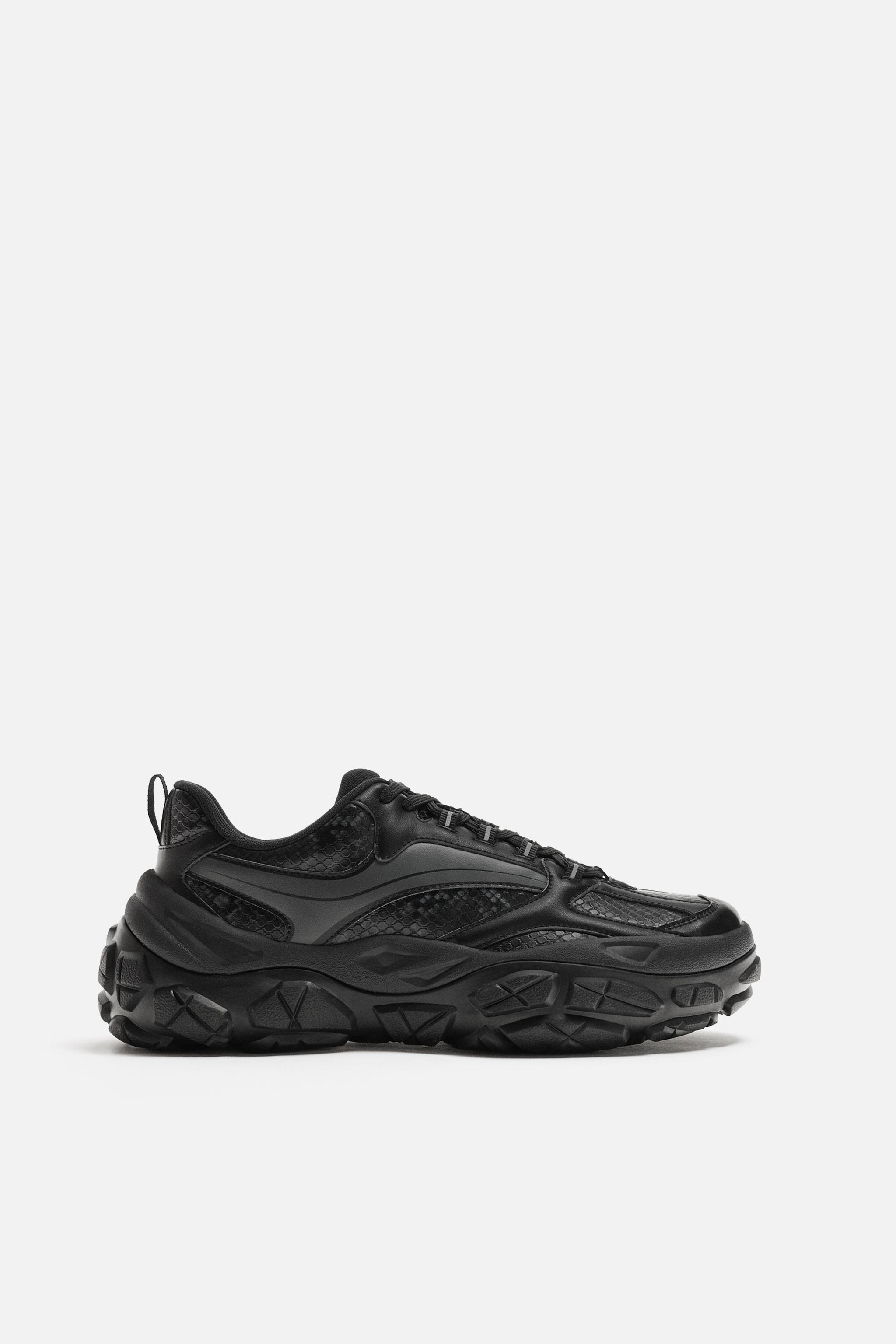 ZARA/ザラ/ボリュームソールシューズ/size41/黒 未使用】ZARA ザラ ボリュームソールシューズ 革靴 黒 26.5 厚底