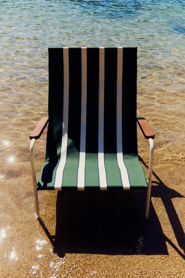 COLOURED TEXTURED METAL CHAIR - Green / Ecru by Zara