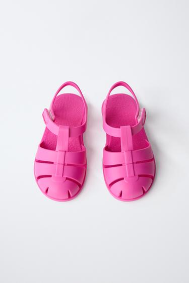 RUBBERISED CAGE SANDALS - Fuchsia by Zara - Image 3