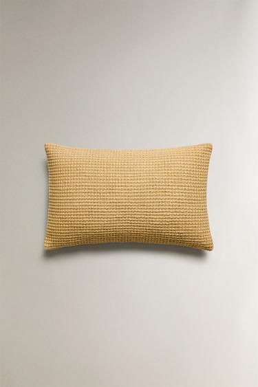 BOUCLÉ CUSHION COVER - Світло-бежевий Zara - Зображення 0