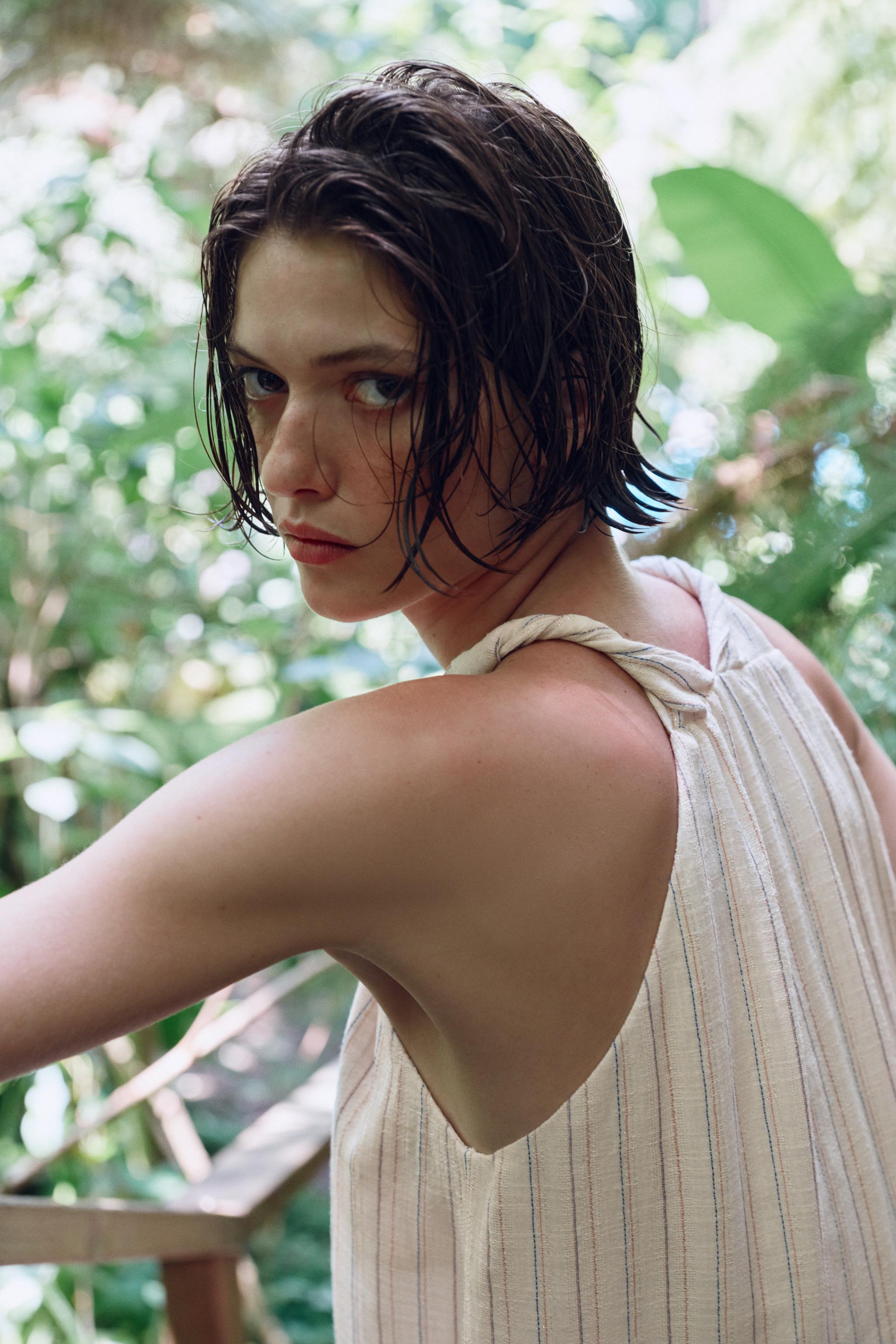 Женские платья Zara METALLIC THREAD STRIPED LONG DRESS — фото 6