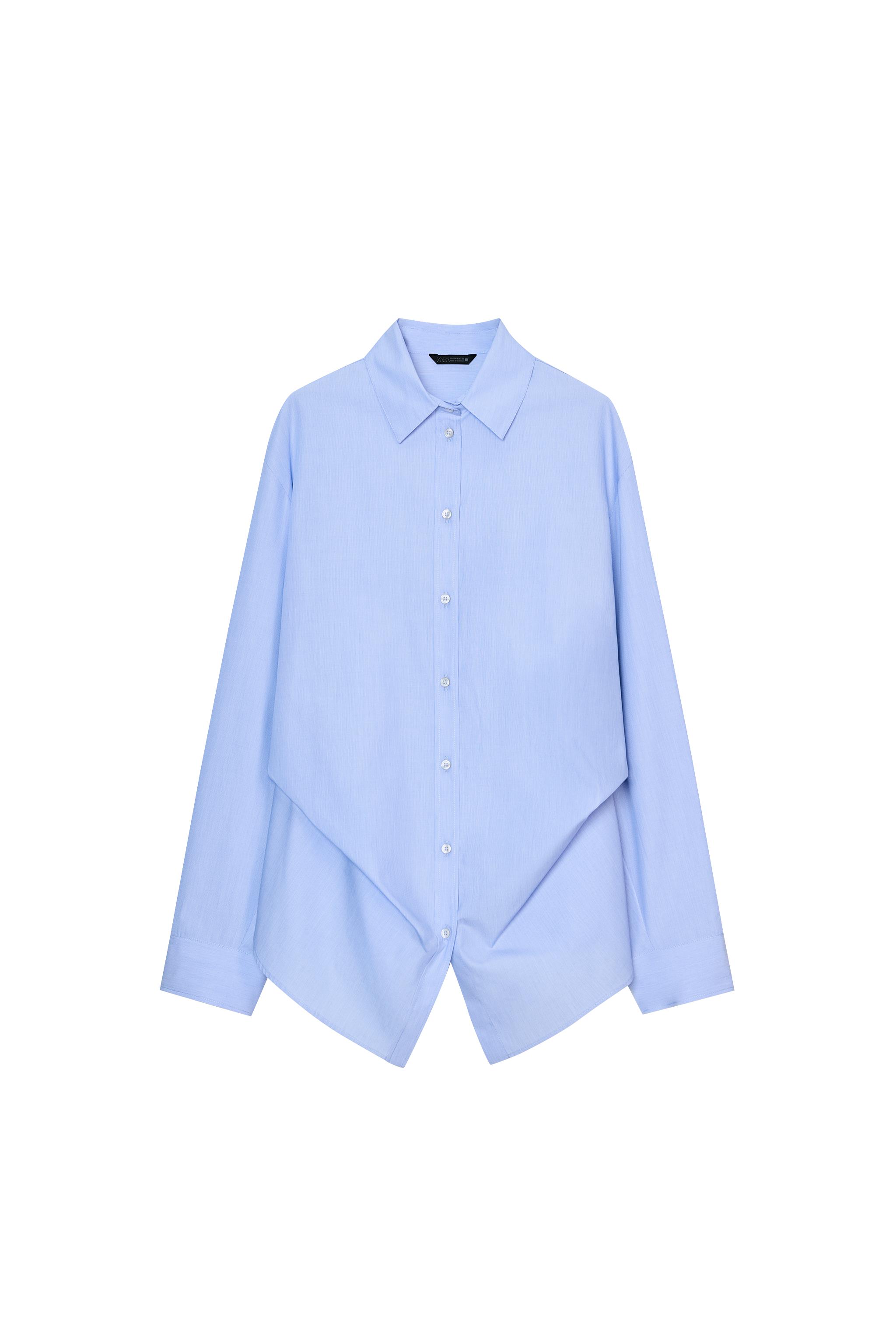 【blue sky様】プルソワンSX6000☓3 POPLIN SHIRT WITH PLEAT - Sky blue | ZARA South Africa