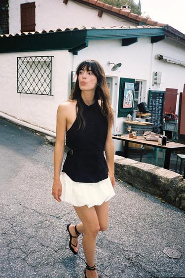 ZIGʻIR ARALASH MATODAN BALLOON SHORTIK-YUBKA - Och sargʻish Zara tomonidan - Tasvir 0