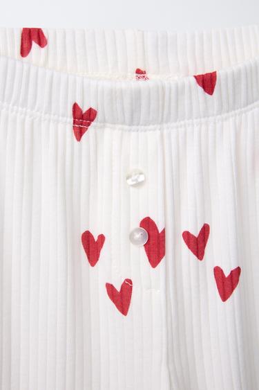 6-14 YEAR OLDS/ HEART PYJAMAS - Ecru by Zara - Image 5