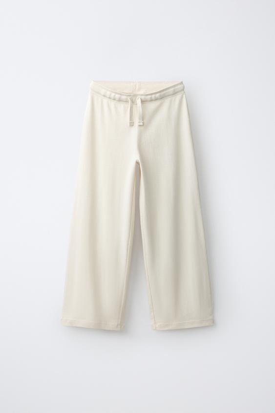 WIDE-LEG TROUSERS - Ecru by Zara - Image 0