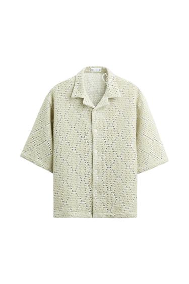 TEXTURED CROCHET SHIRT