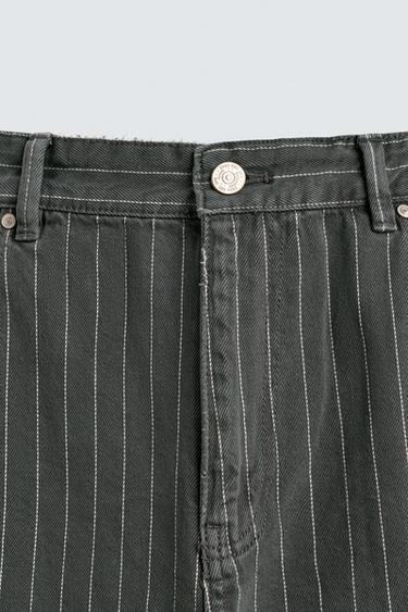 PANTALON BAGGY FIT RAYURES - Gris / Bleu de Zara - Image 8