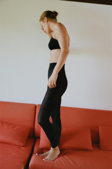 LACE-TRIM LEGGINGS — Black 2