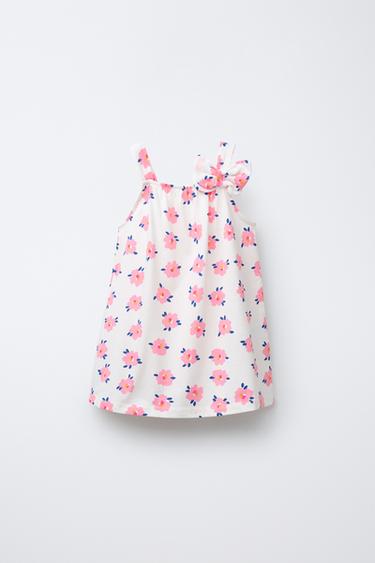 100% LINEN DRESS WITH RUFFLES