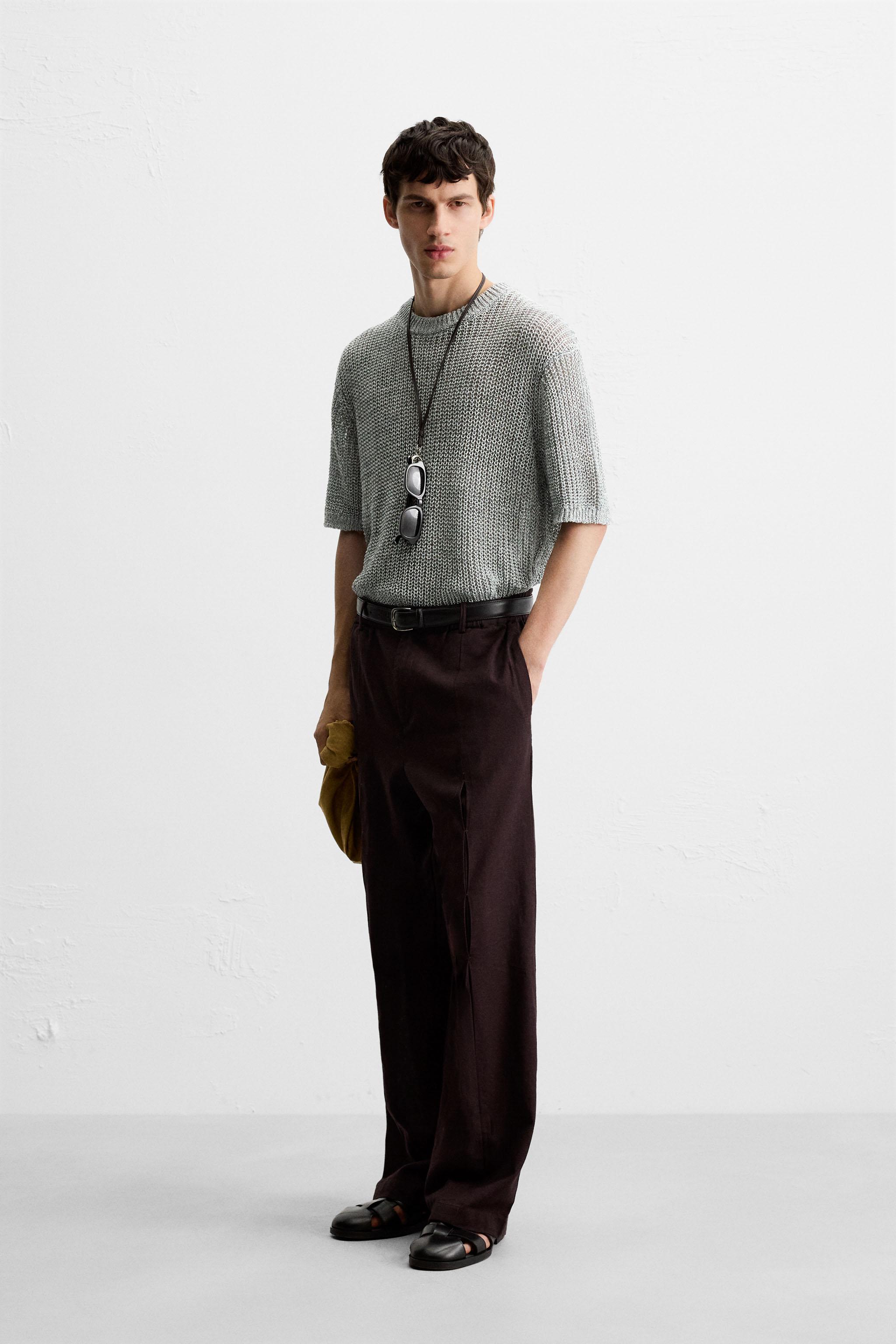 【ZARA】LIMITED EDITION ニットボタンネックTシャツ LIMITED EDITION ニットボタンネックTシャツ - エクリュ | ZARA