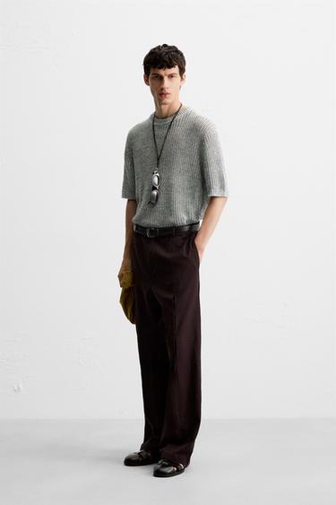 OPEN KNIT T-SHIRT - Light blue by Zara - Image 3
