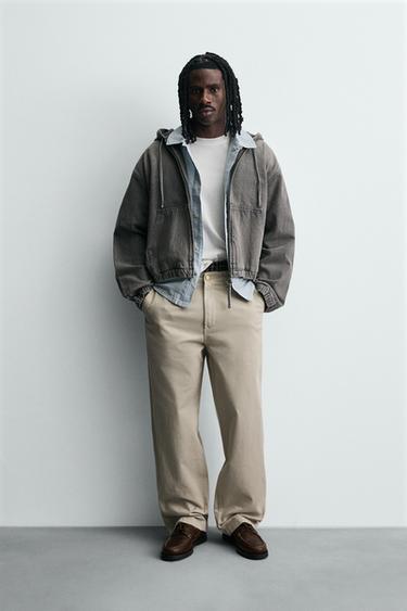 WASHED HOODED JACKET - Grey by Zara