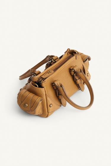 MINI LEATHER BOWLING LIMITED EDITION BAG -  by Zara - Image 2