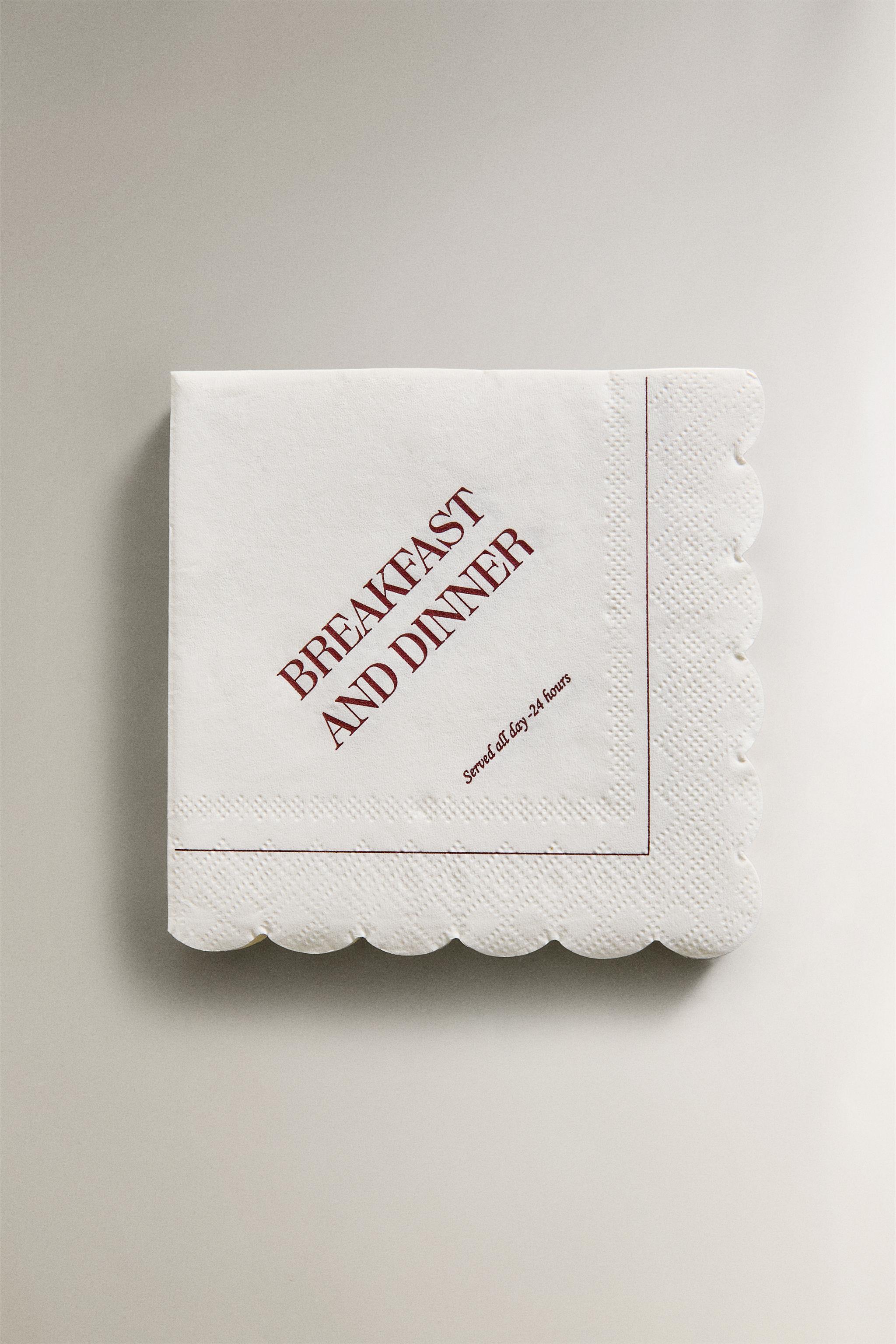 ペーパーナプキン 白 まとめて 朝食ペーパーナプキン（x 20 セット） - ホワイト | ZARA Japan / 日本